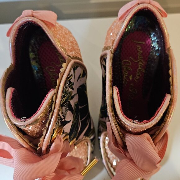 Irregular Choice Floral and Glitter Bootie - Picture 9 of 10